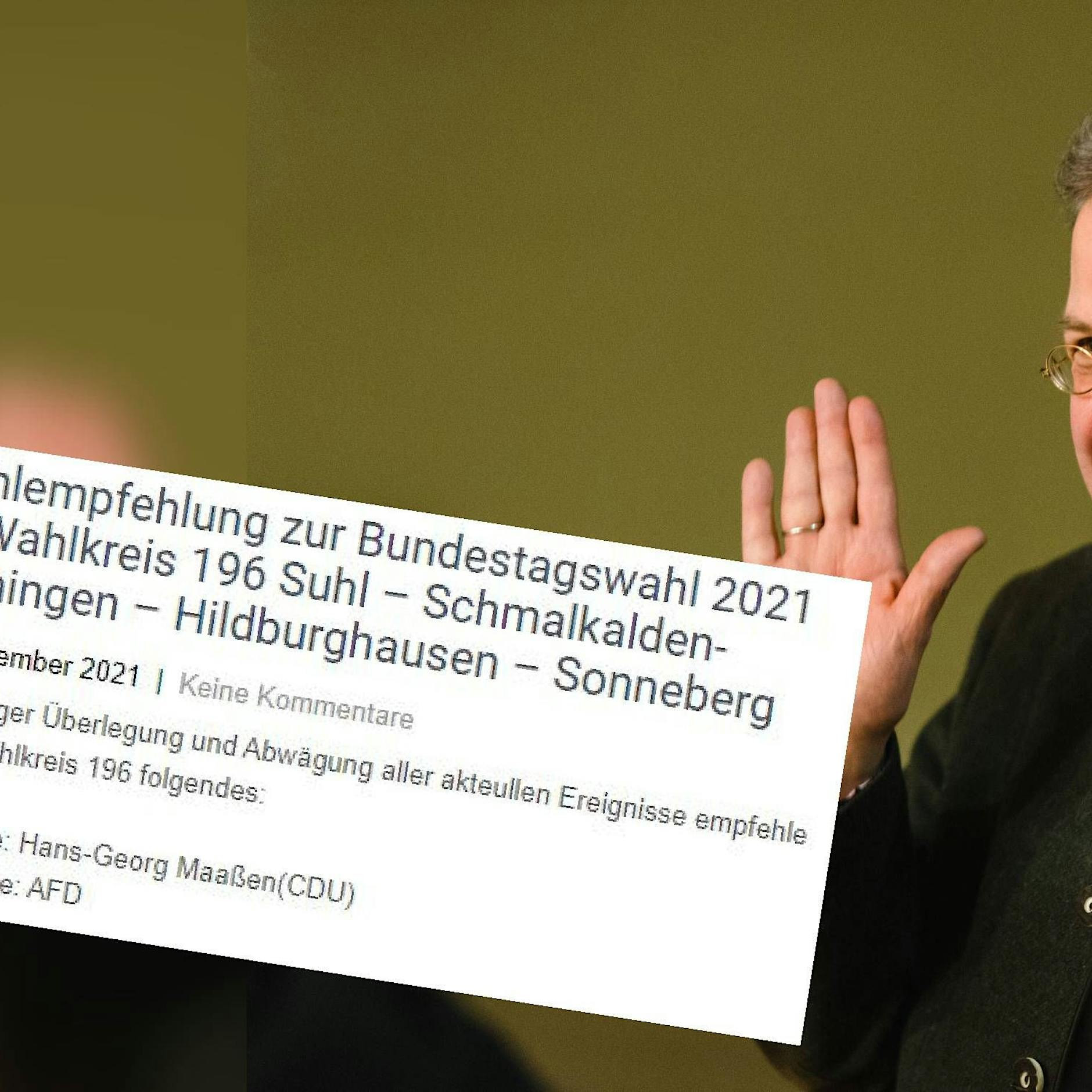 Jetzt ruft sogar ein bekannter Neonazi zur Wahl von CDU-Kandidat Hans Georg Maaßen auf