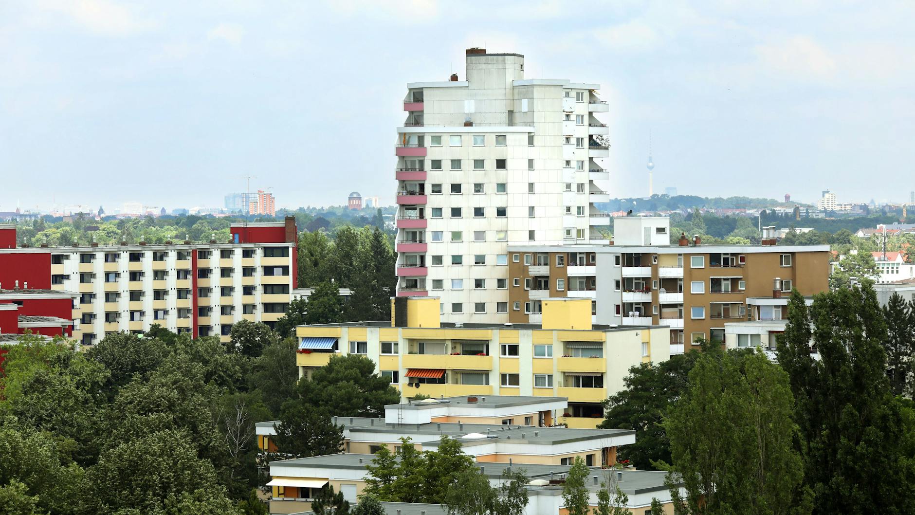 Blick auf die Thermometersiedlung in Steglitz-Zehlendorf. Über einen Ankauf der Wohnungen wurde bei den Gesprächen verhandelt. 