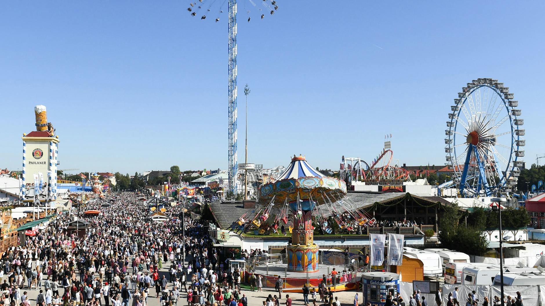 Das Oktoberfest: In diesem Jahr stehen hier Corona-Testzelte statt Bierzelte.