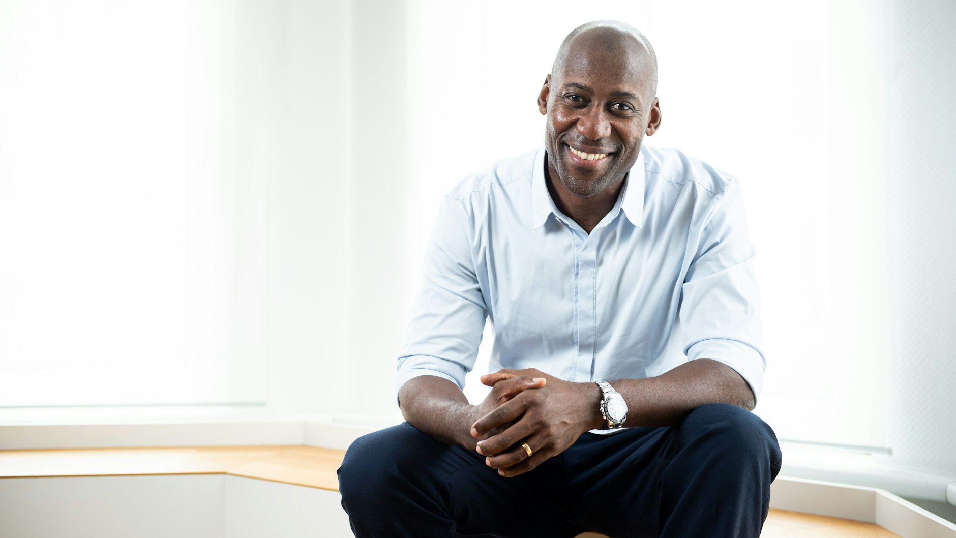 Der Musikmanager Joe Chialo,51, strebt für die CDU das Direktmandat Spandau im Bundestag an.<br>