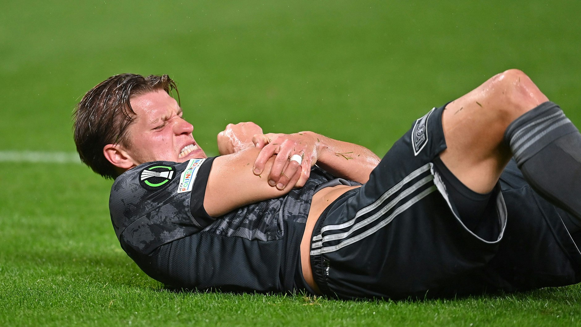 Kevin Behrens vom 1. FC Union während des Spiels gegen Slavia Prag.