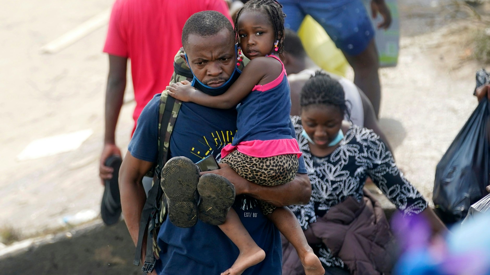 Tausende Haitianer flohen nach dem schweren Erdbeben, suchen in den USA Zuflucht.