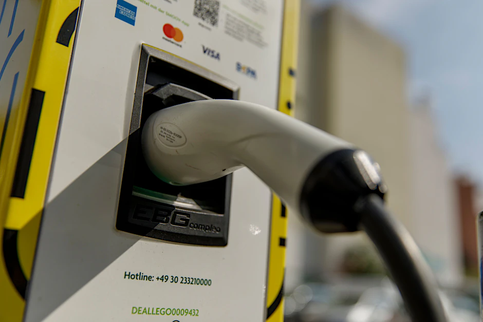 Berlin: Der Stecker eines Ladekabels steckt in einer Ladestation für Elektroautos.