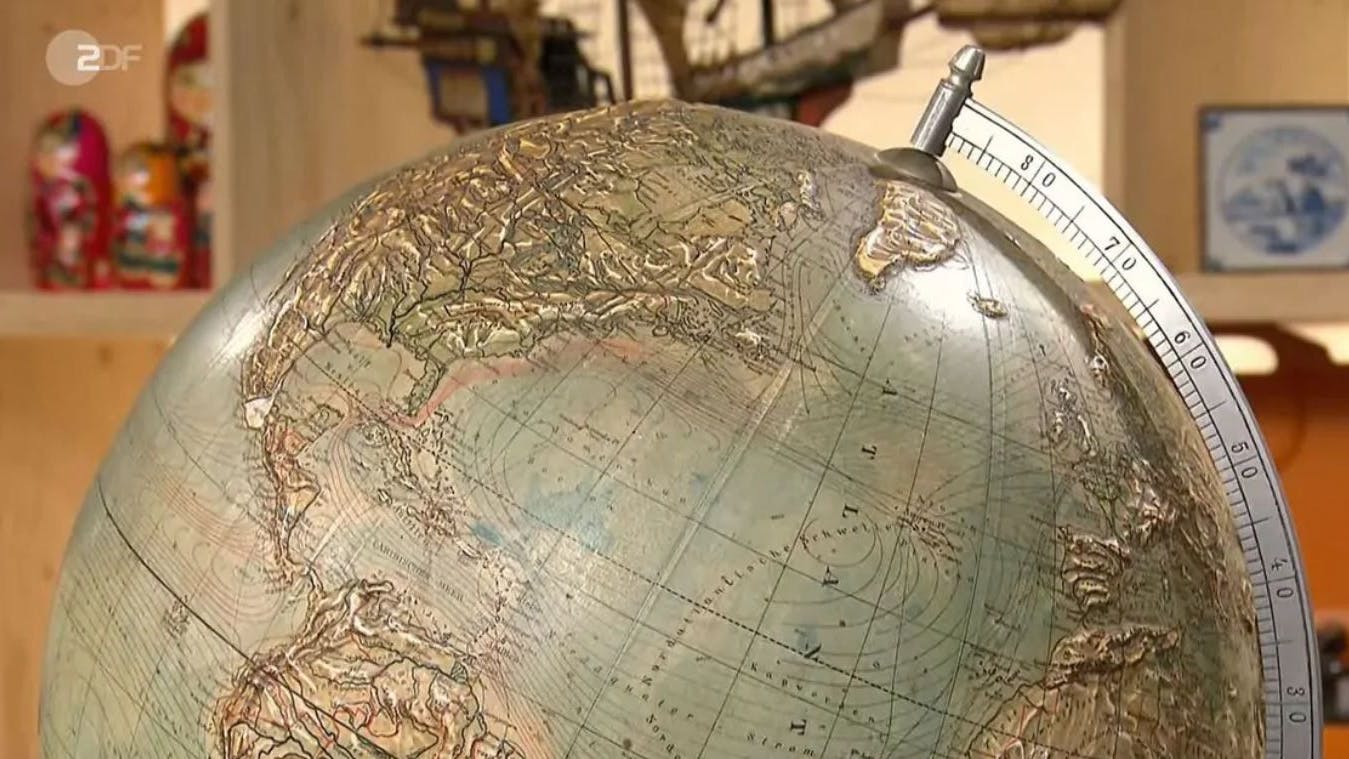 „Bares für Rares“: Der Experte erkennt, dass es Pakistan und die Mongolei auf dem Globus noch nicht gibt.