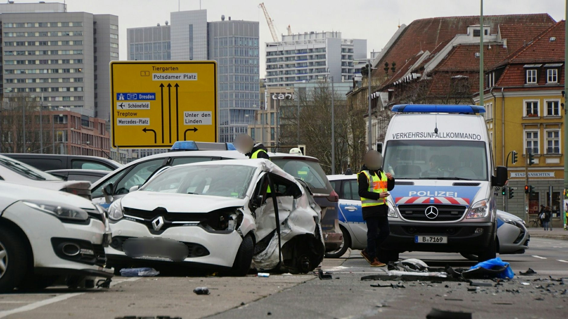 Der Unfall in der Grunerstraße, bei dem Fabien starb.