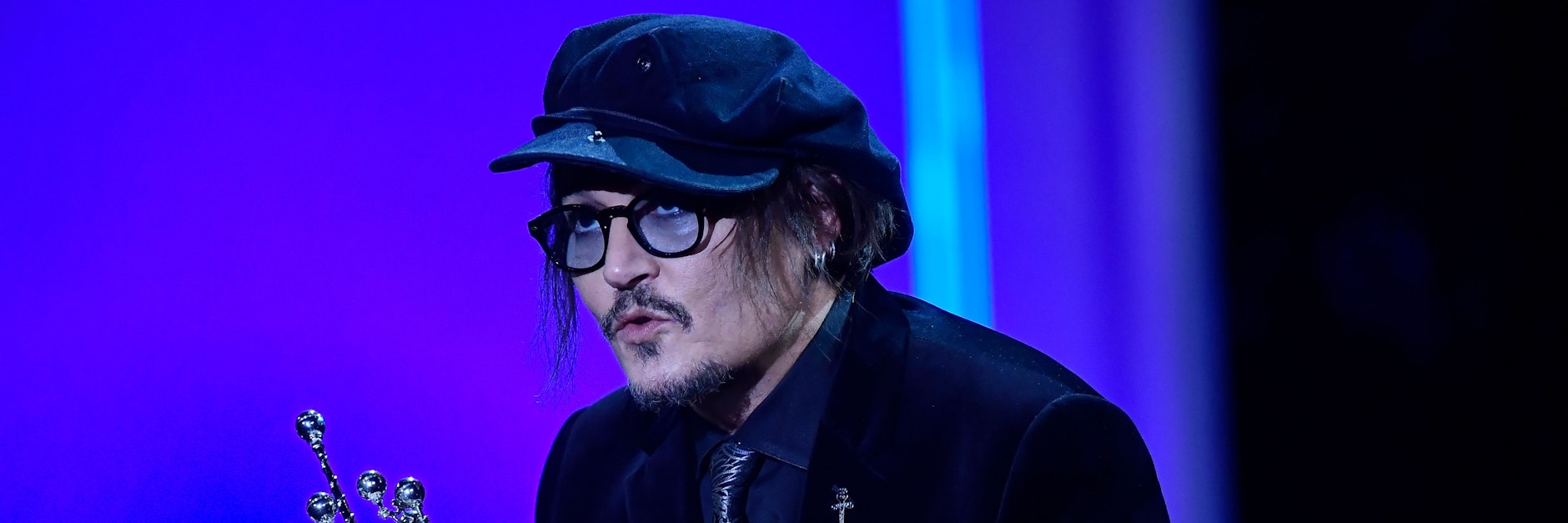 US-Schauspieler Johnny Depp bei seinem ersten großen öffentlichen Auftritt während des 69. Filmfestivals von San Sebastian.
