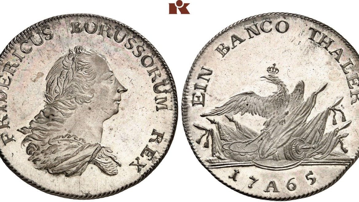 Die Versteigerung der seltenen Münze aus dem Jahr 1765 findet am 29. September statt.