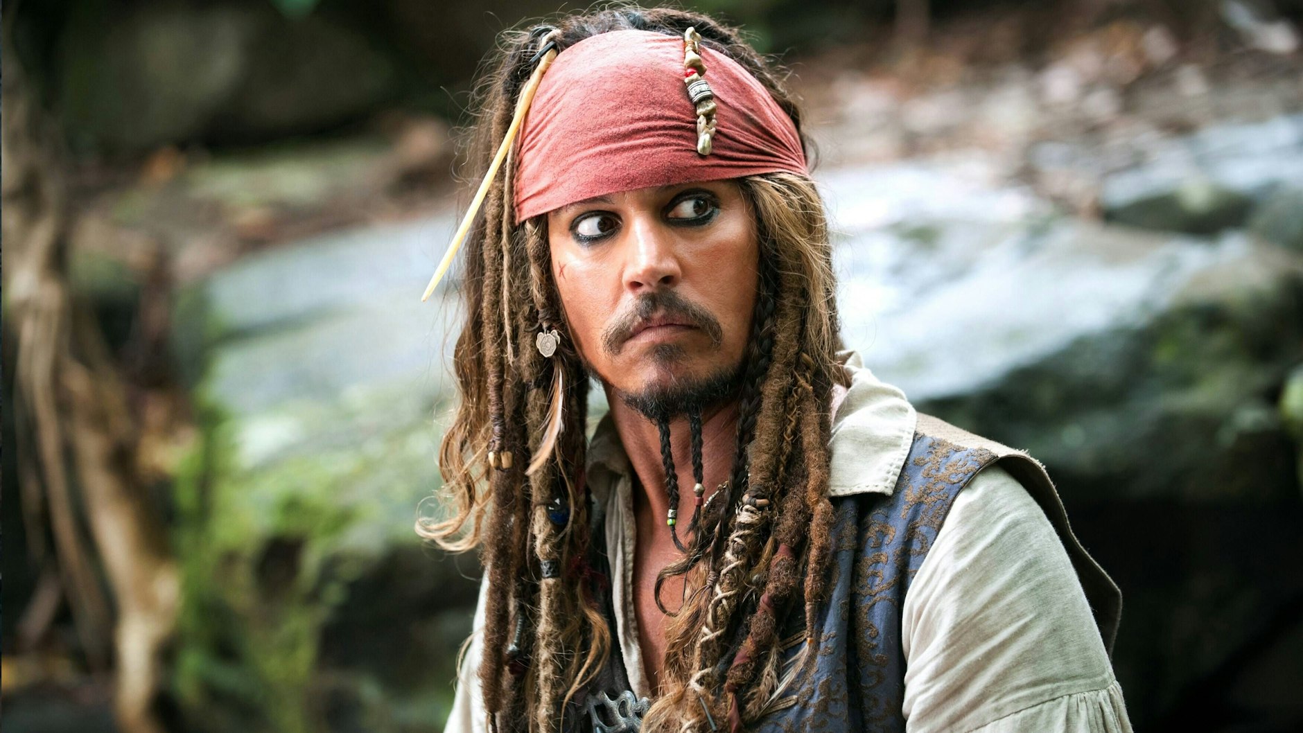Johnny Depp in seiner Paraderolle als Pirat Jack Sparrow im Film „Pirates Of The Caribbean“.