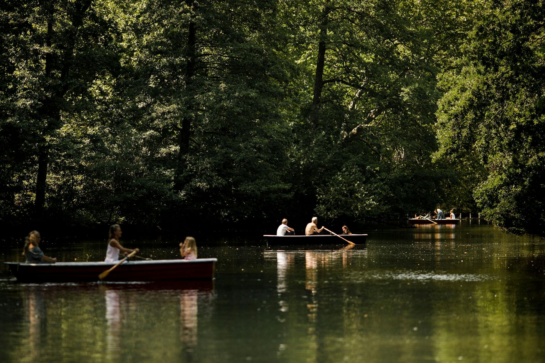 Rowing on the Neuer See: one of Abby Cheng's top recommendations in Berlin.