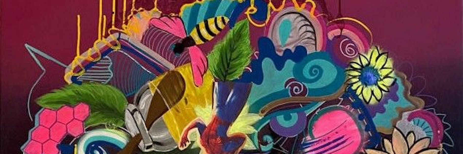 Dieses Acrylbild wurde dem Künstler im ICE gestohlen. Es ist&nbsp;25.000 Euro wert.