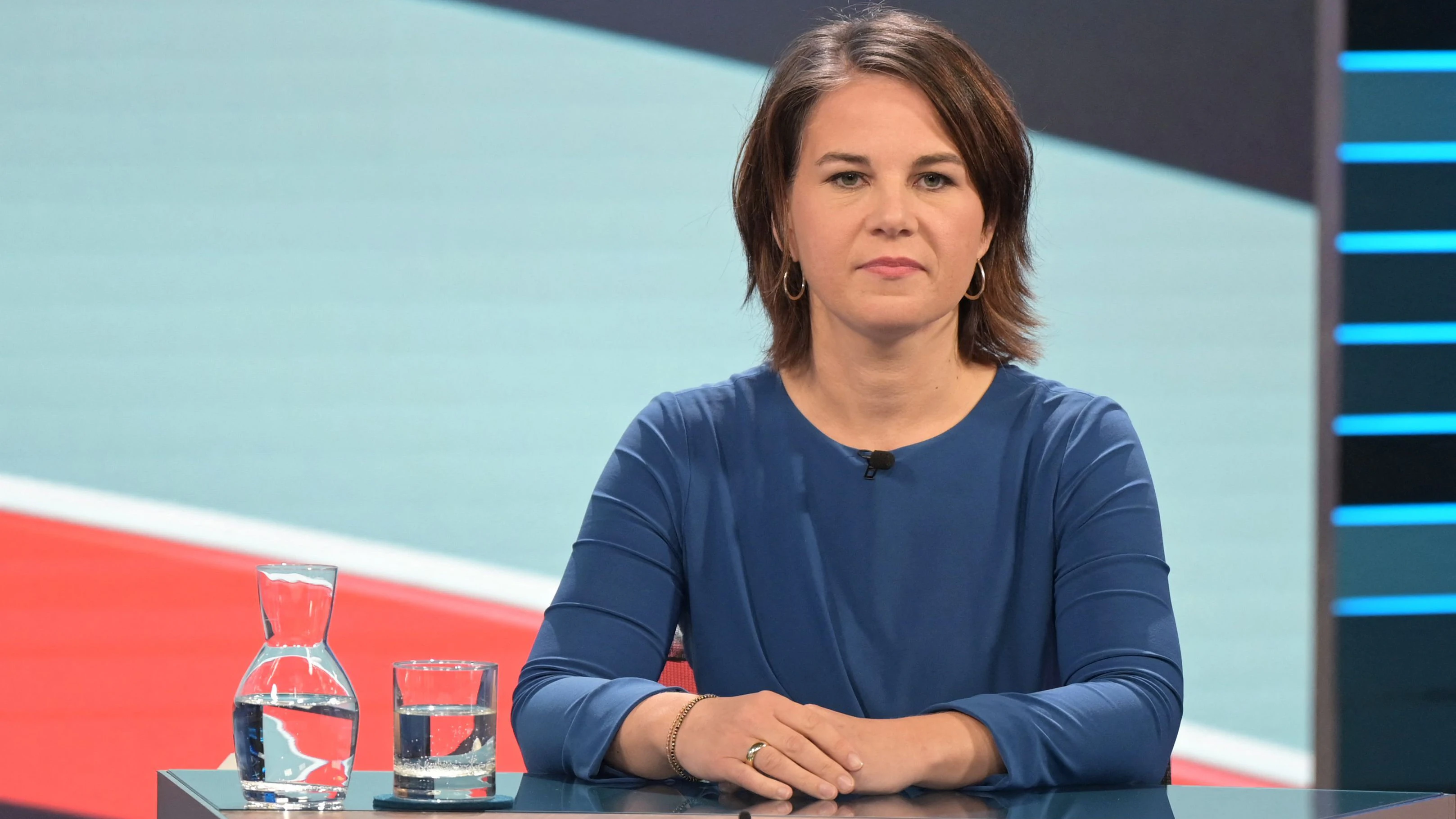 Grünen-Kanzlerkandidatin Annalena Baerbock in der „Berliner Runde“ von ARD und ZDF.&nbsp;