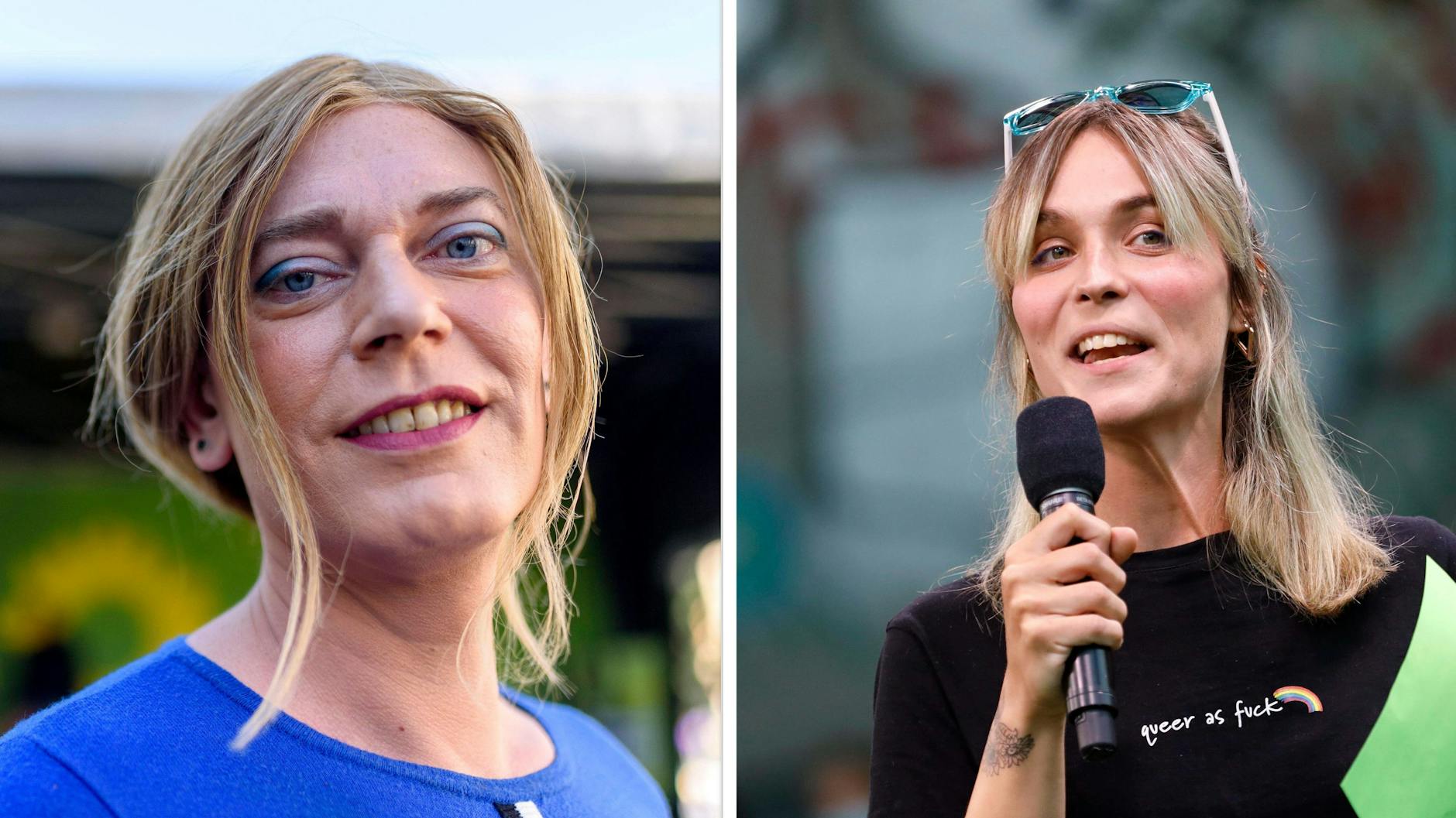 Tessa Ganserer (l.) und Nyke Slawik werden dem neuen Bundestag angehören.