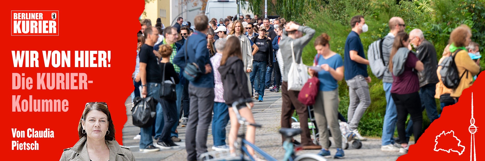 So wie hier an einer Schule in Berlin-Tiergarten standen die Menschen an vielen Berliner Wahllokalen in Warteschlangen.