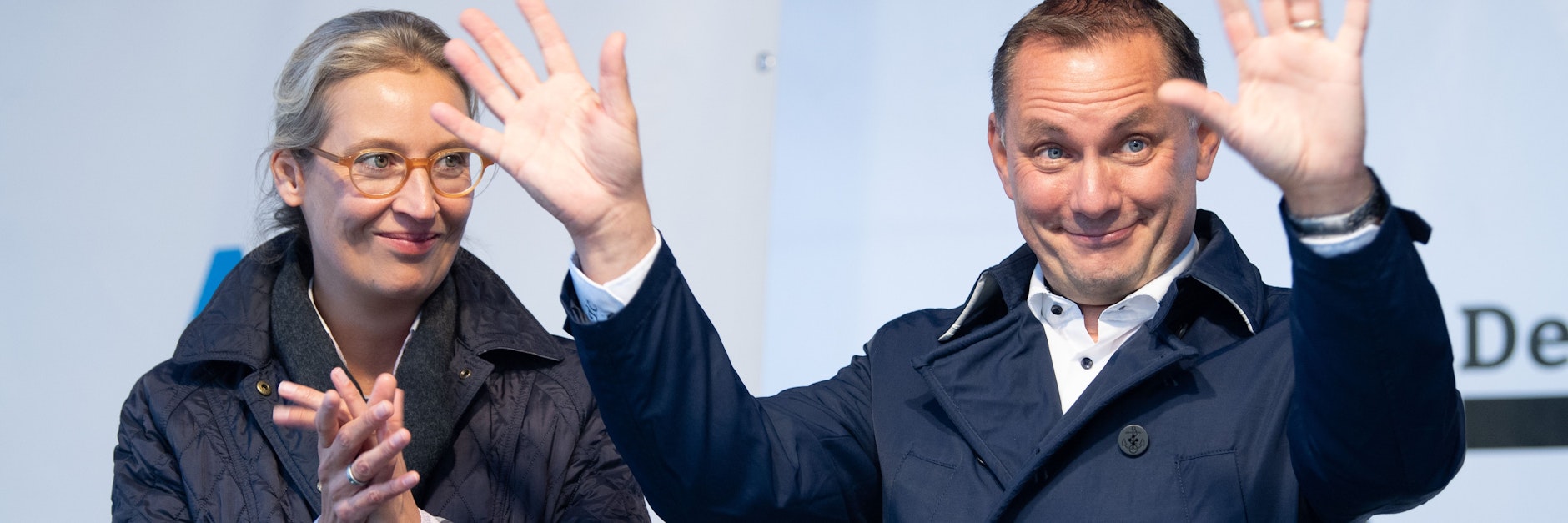 Das AfD-Spitzenduo Alice Weidel und Tino Chrupalla
