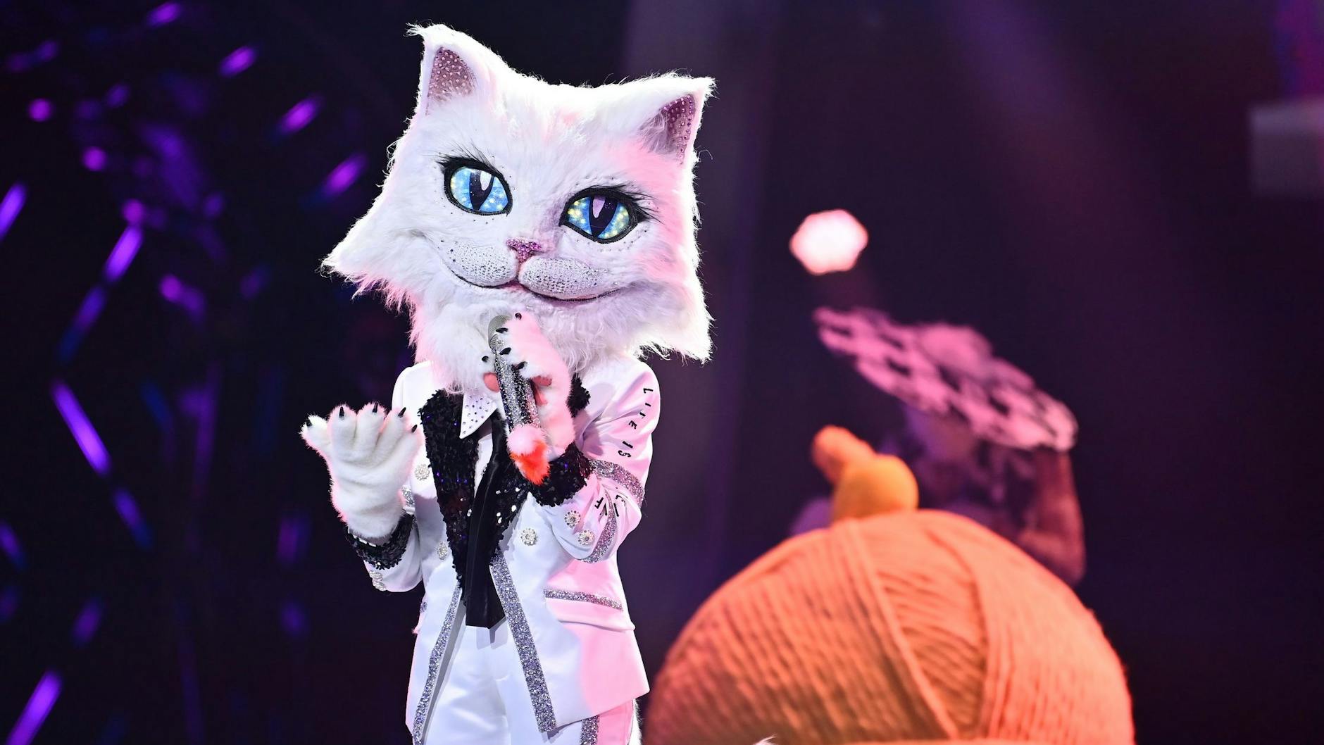 Die Katze trat in der vierten Staffel von „The Masked Singer“ an – im Kostüm steckte Schlager-Legende Vicky Leandros.
