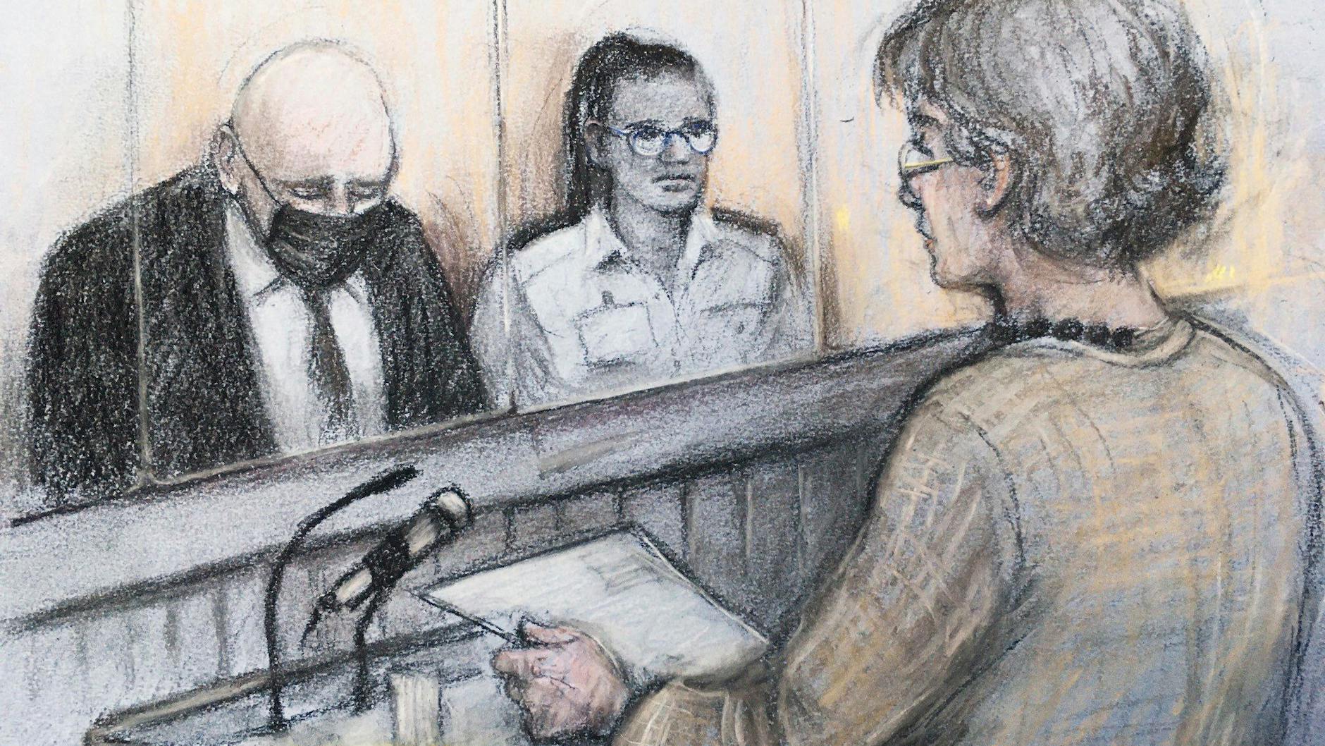 Due Mutter von Sarah, Susan Everard, spricht vor Gericht zum Angeklagten Wayne Couzens