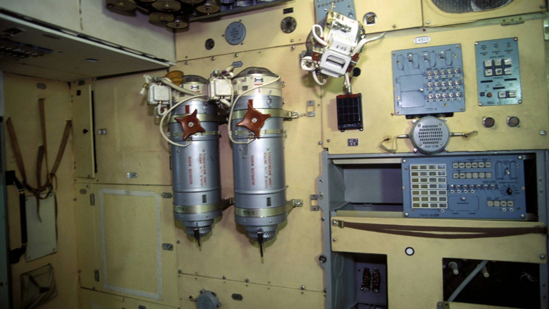 Originalgetreuer Nachbau der Raumstation MIR im Raumfahrt-Trainingszentrum in StarCity in Moskau