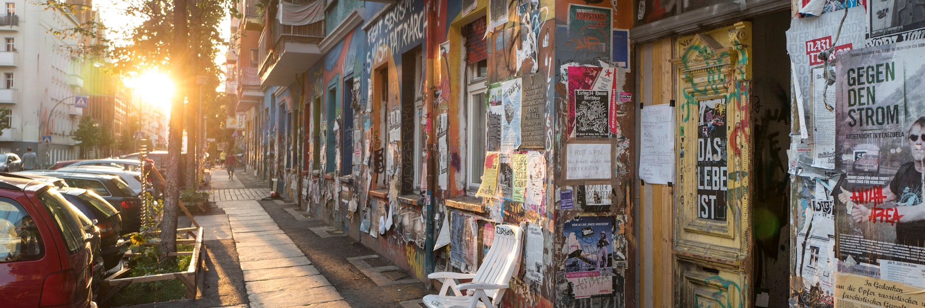 Die Rigaer Straße 94 ist zum Teil besetzt.