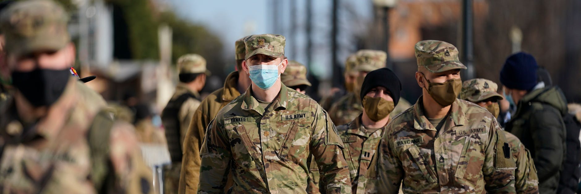 Aufmarsch zum Schutz der Amtsübergabe: Soldaten der Nationalgarde in Washington D. C.