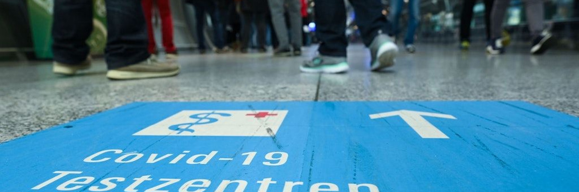 Covid-19 Testzentren am Frankfurter Flughafen.