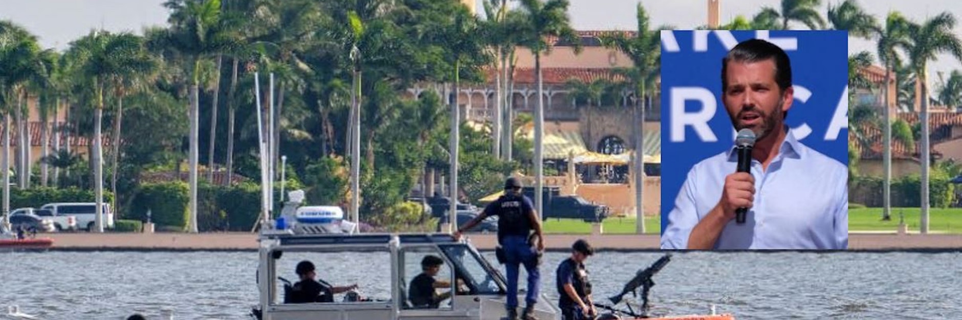 Donald Trump jr. feierte im Luxusresort Mar-a-Lago. 