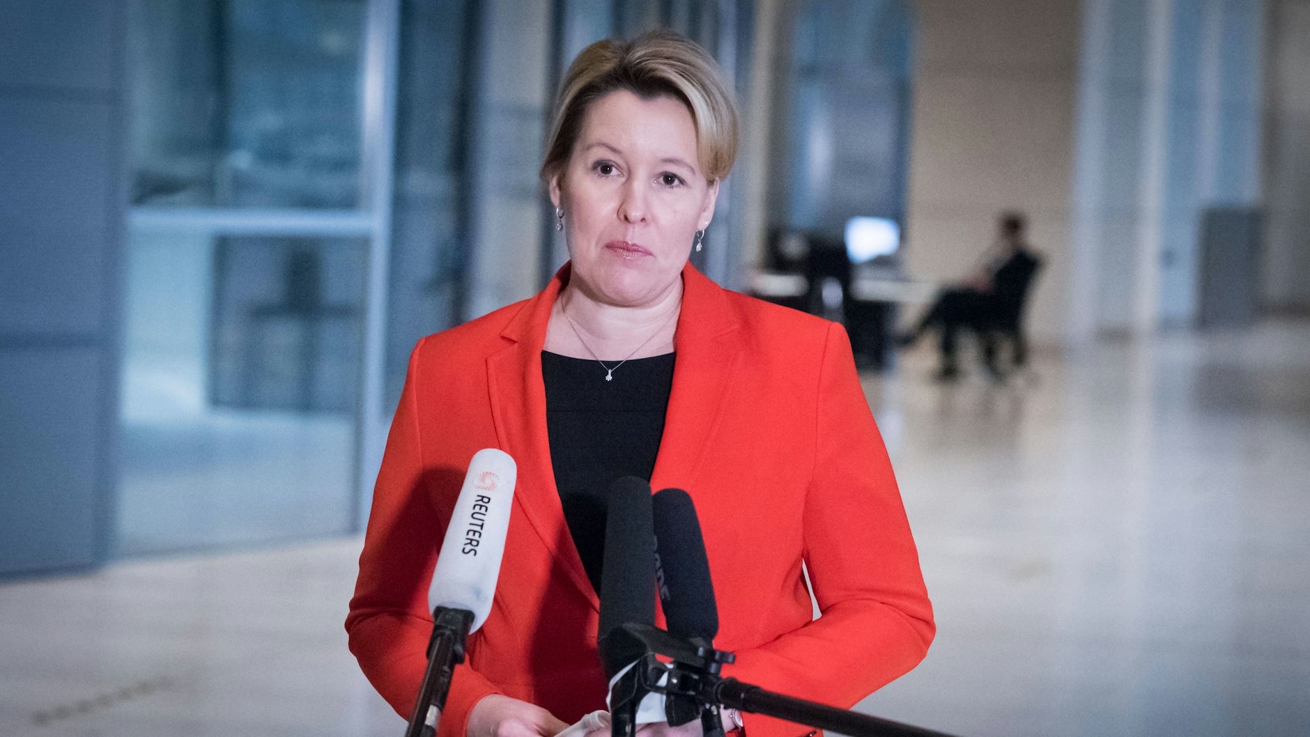 Bundesfamilienministerin Franziska Giffey (SPD) im Bundestag.