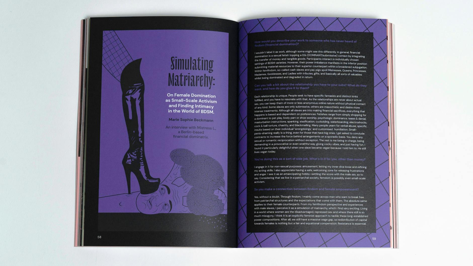 A spread in the first print issue of DADDY. 