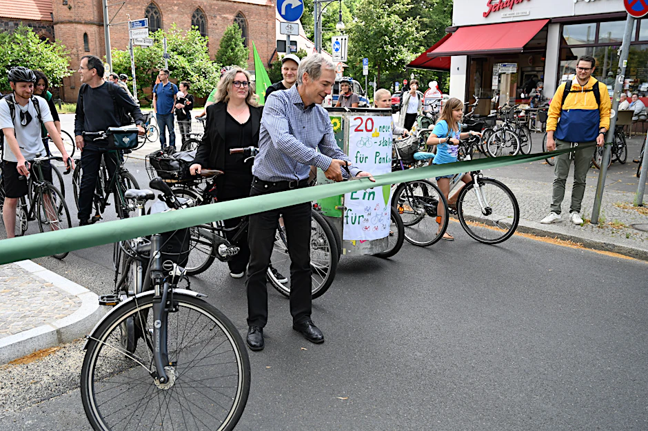 Vollrad Kuhn (Grüne) bei einem Pressetermin in Pankow im vergangenen Jahr.