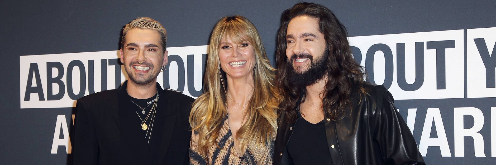 Bill Kaulitz, Heidi Klum und Ehemann Tom Kaulitz bei der Verleihung der 3. About You Awards 2019 in den Bavaria Studios. 