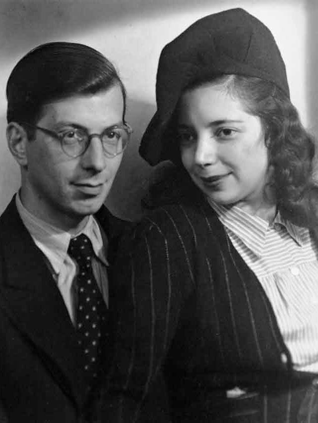 Margot Friedländer with her husband Adolf in the US, circa 1948<br>