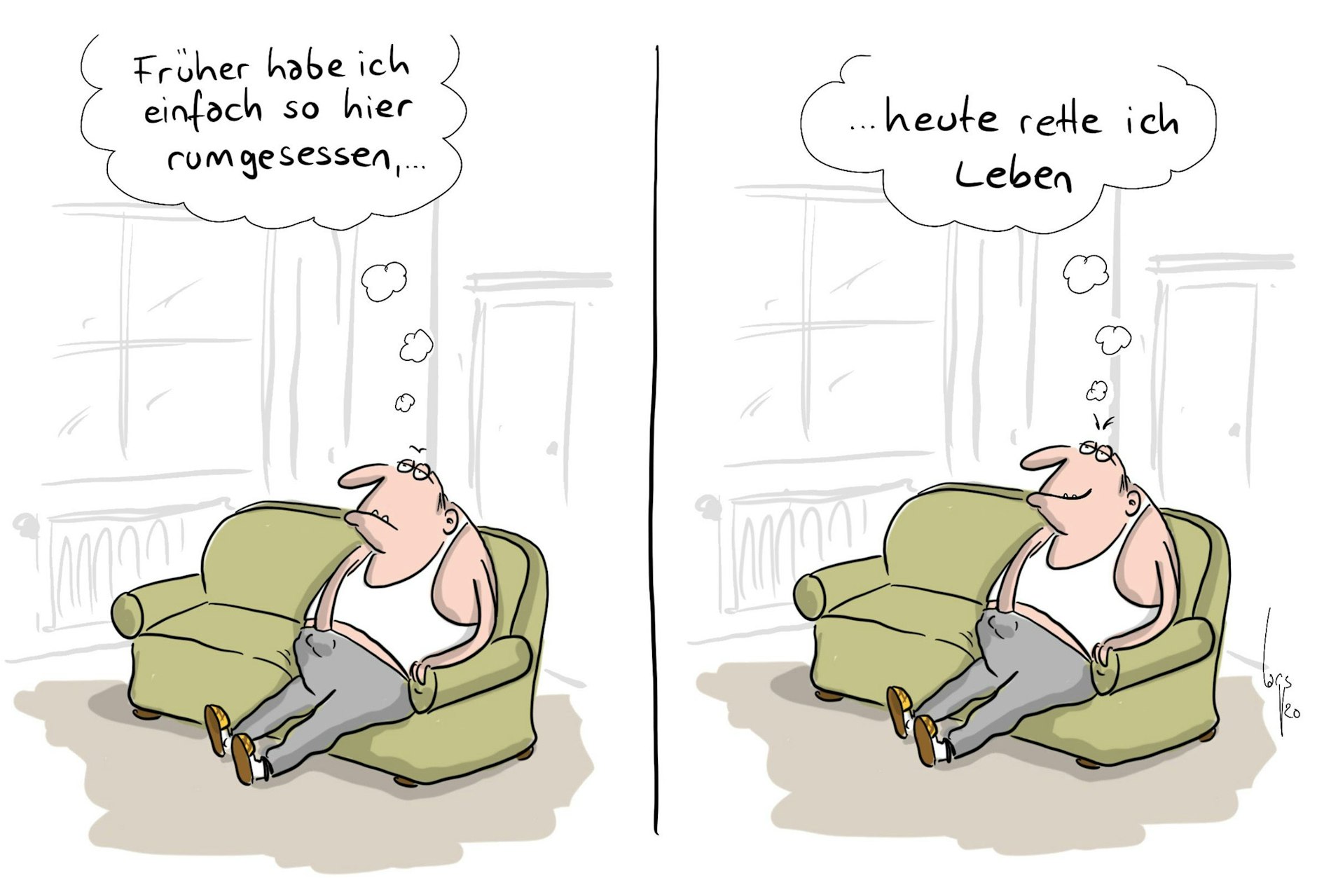 Mario Lars gewann mit dieser Karikatur bei der „Rückblende 2020“ den Karikaturenpreis der deutschen Zeitungen.