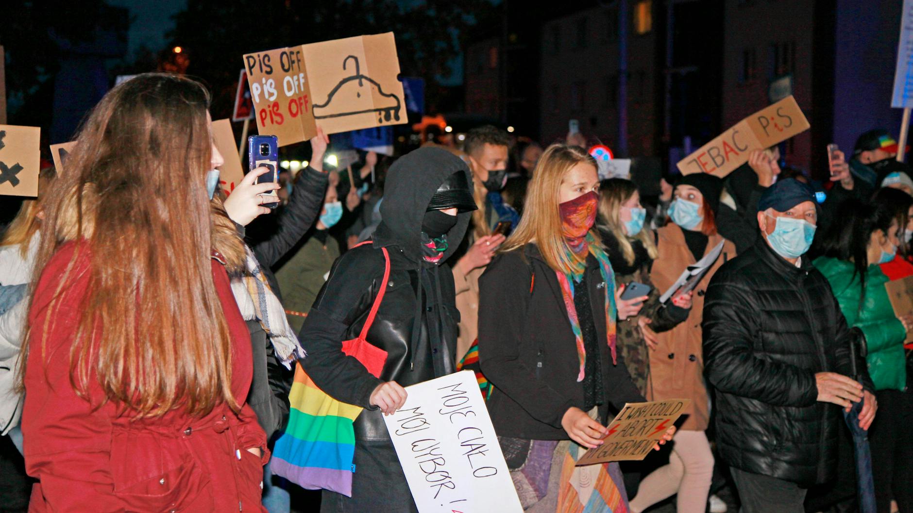 Protest gegen das fast vollständige Abtreibungsverbot in Polen.