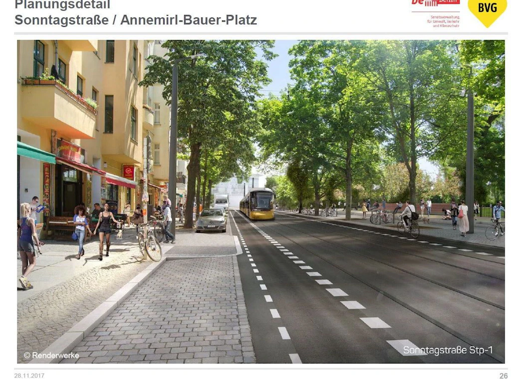 Geplante Straßenbahn zum Ostkreuz lässt nun noch länger auf sich warten