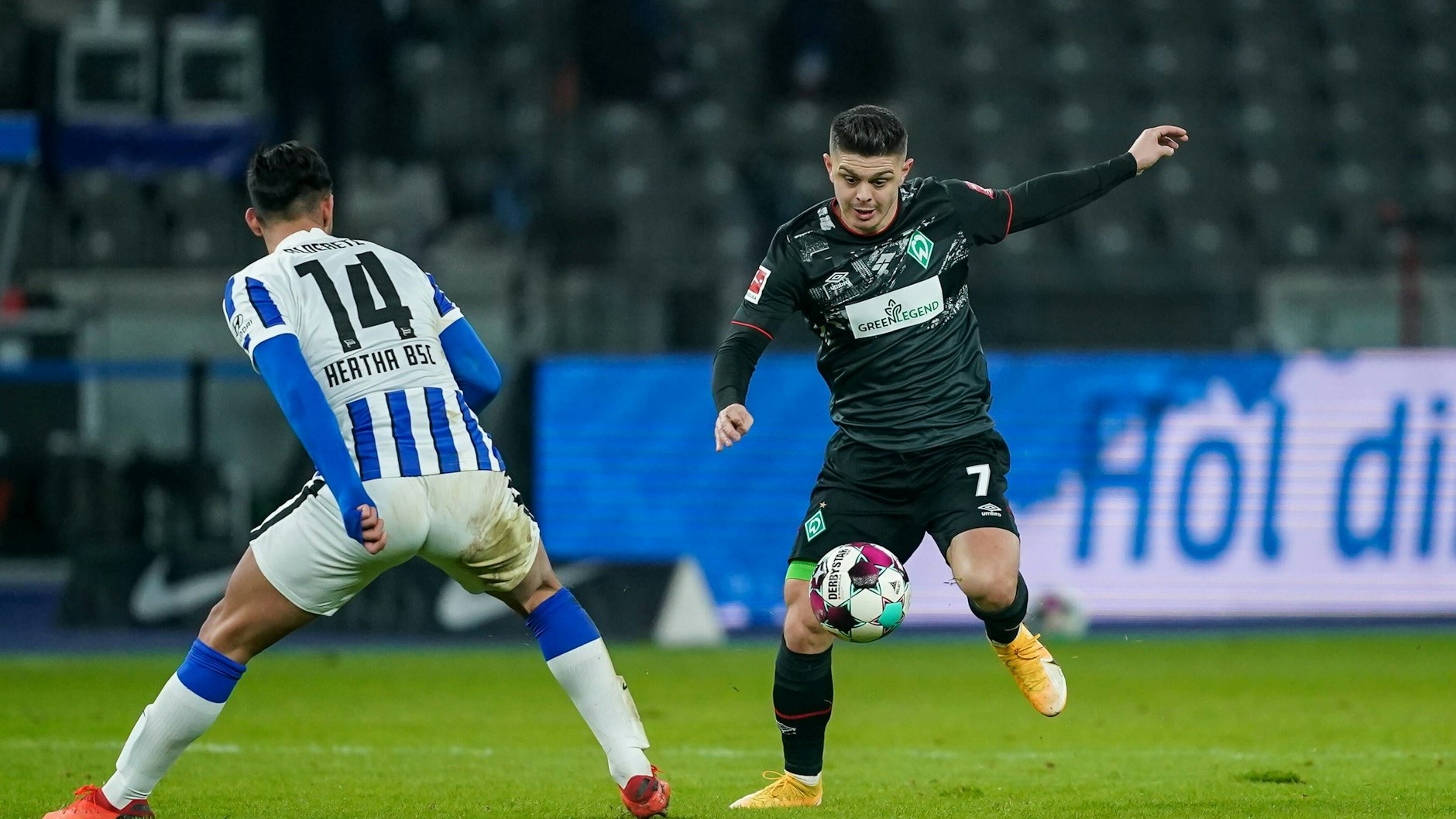 Milot Rashica gewann Werder Bremen am 18.Spieltag mit 4:1 gegen Hertha. Jetzt soller von der Weser an die Spree kommen.