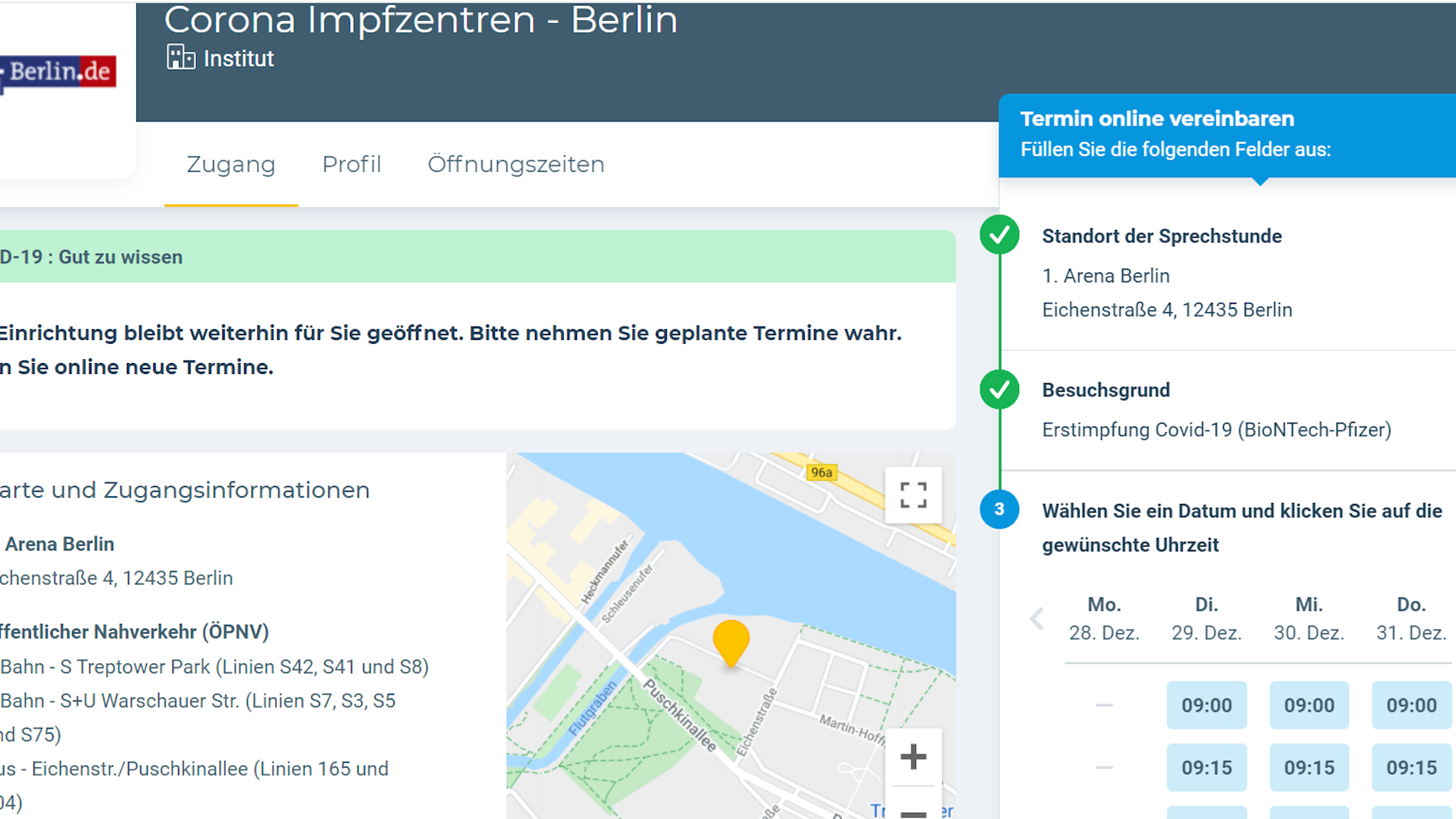 So kann der Impftermin im Internet gebucht werden. Der Zugang wird mit der Einladung verschickt.