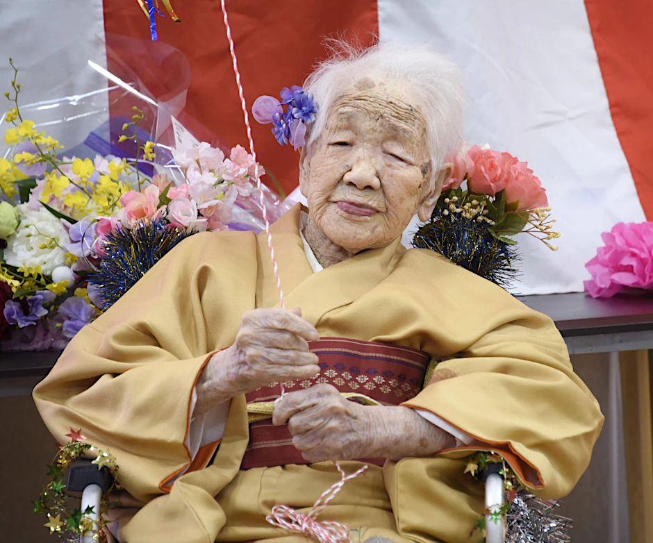 Kane Tanaka an ihrem 117. Geburtstag im Januar 2020.