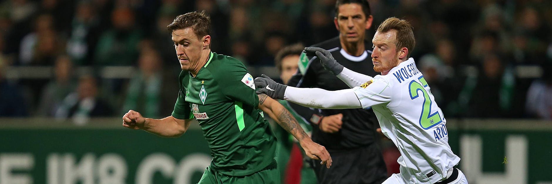 Würde am Sonnabend gerne wieder Wolfsburgs Maximilian Arnold entwischen, muss aber weiter zuschauen. Mehr als die Rolle des Glücksbringers ist für Max Kruse momentan nicht drin bei den Eisernen. 