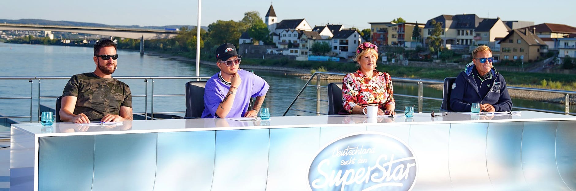 Die Jury der Casting-Show „Deutschland sucht den Superstar“: Michael Wendler, Mike Singer, Maite Kelly und Dieter Bohlen. 