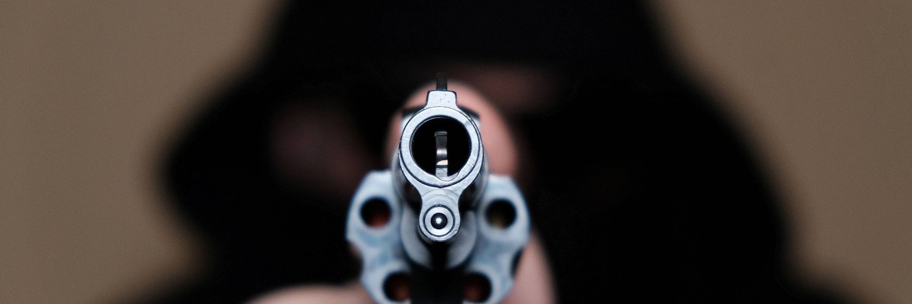 Ein Schreckschussrevolver.