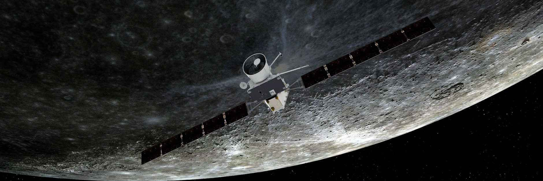Die Esa-Sonde „BepiColombo“ lieferte jetzt erste Bilder vom Planteten Merkur.