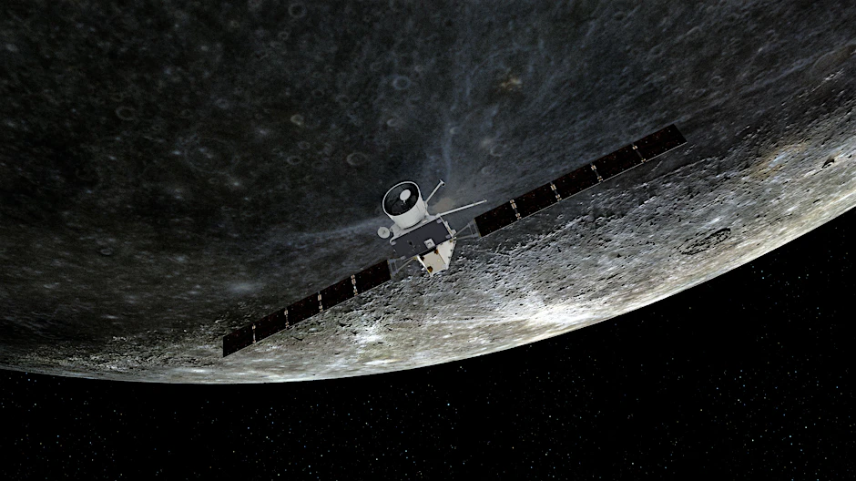 Die Merkur-Sonde „BepiColombo“ flog in der Nacht zu Samstag in nur rund 200 Kilometern Höhe am innersten Planeten des Sonnensystems vorbei (Illustration).