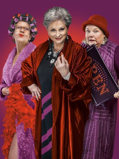 Dagmar Frederic, Gisela Kraft und Christiane Ziehl spielen die Hauptrollen im Stück „Lustgarantie“.