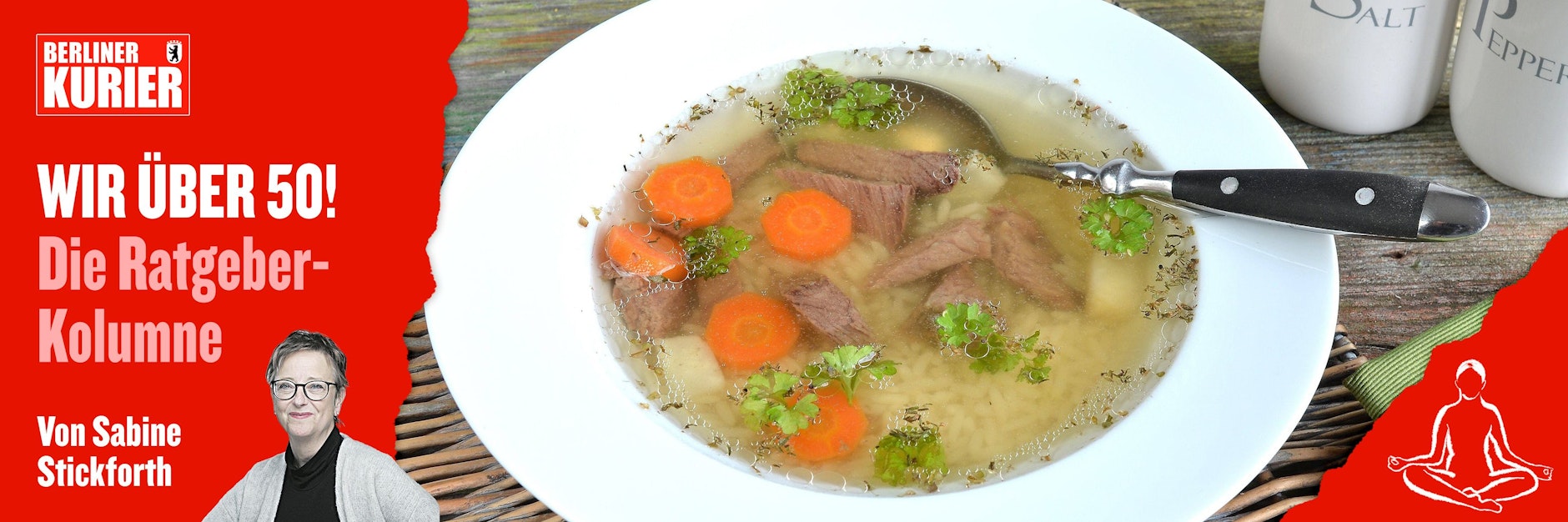  Ein Teller köstlicher Rindersuppe kann glücklich machen