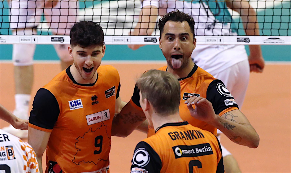 Die BR Volleys um Tim Carlé, Benjamin Patch und Sergej Grankin sollen geimpft in der Max-Schmeling-Halle wieder für Spektakel sorgen.