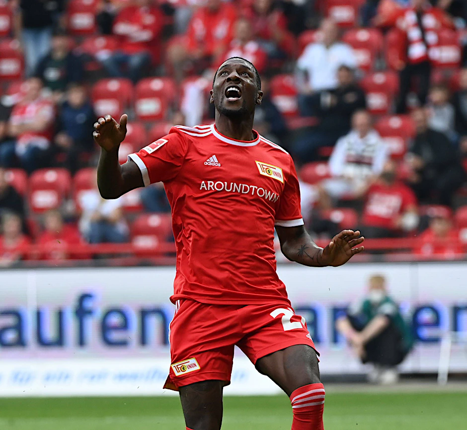 Sheraldo Becker jubelt über einen Assist. Aber insgesamt ist der 26-Jährige unzufrieden mit seiner Reservistenrolle beim 1. FC Union Berlin.