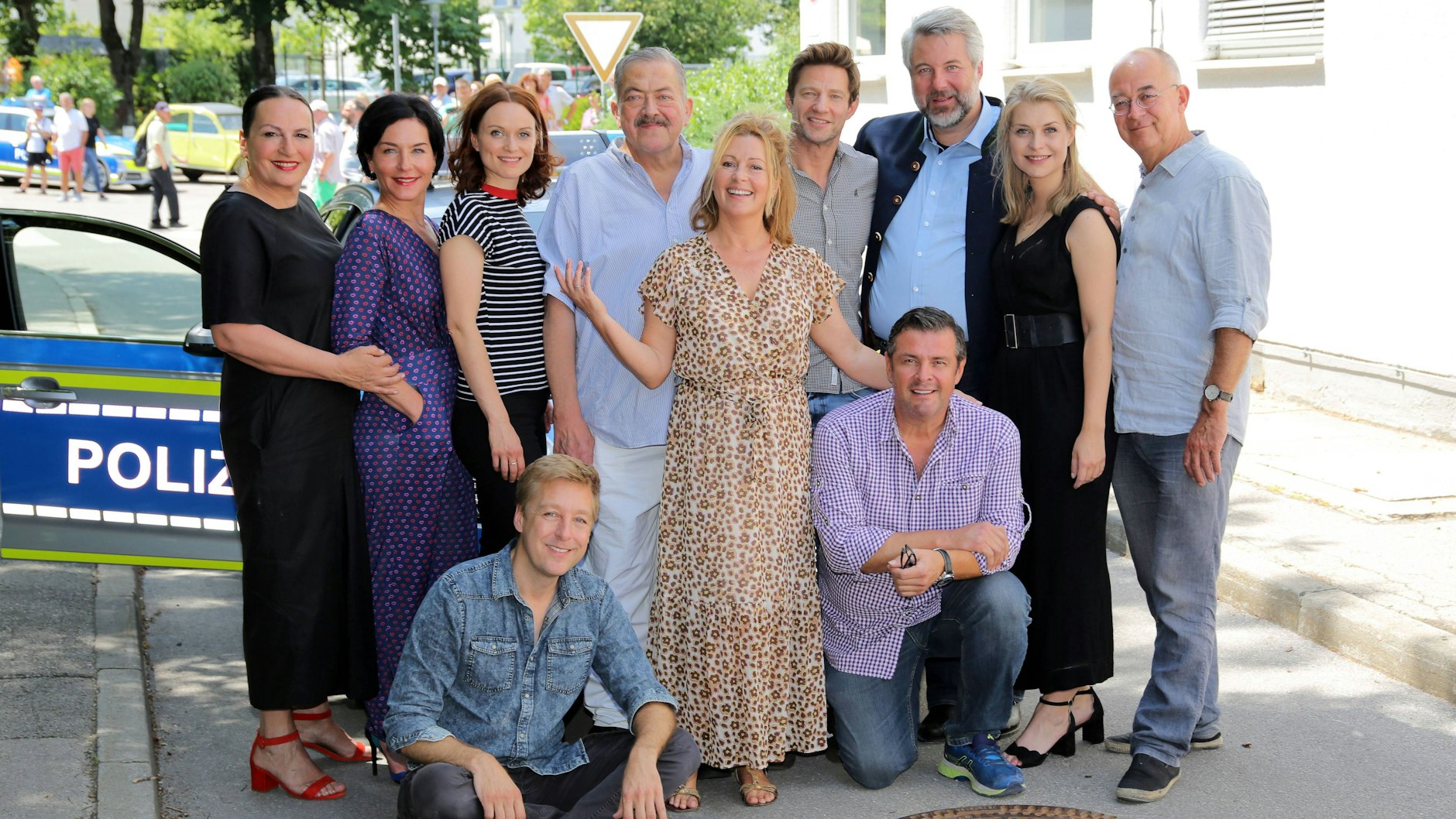 Der „Rosenheim-Cops“-Cast im Jahr 2019. Hier war Joseph Hannesschläger noch am Leben.