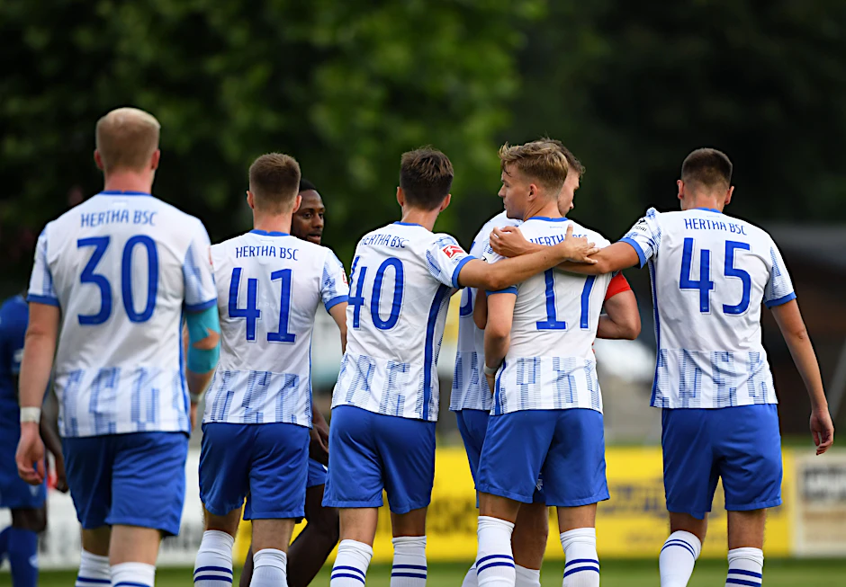 Hertha-Profis beim Testspiel in Bruck an der Großglocknerstraße (Archivbild).