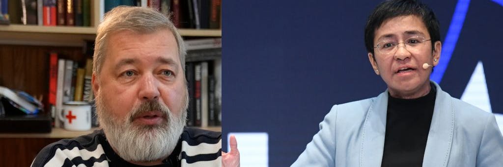 Dmitri Muratow und Maria Ressa