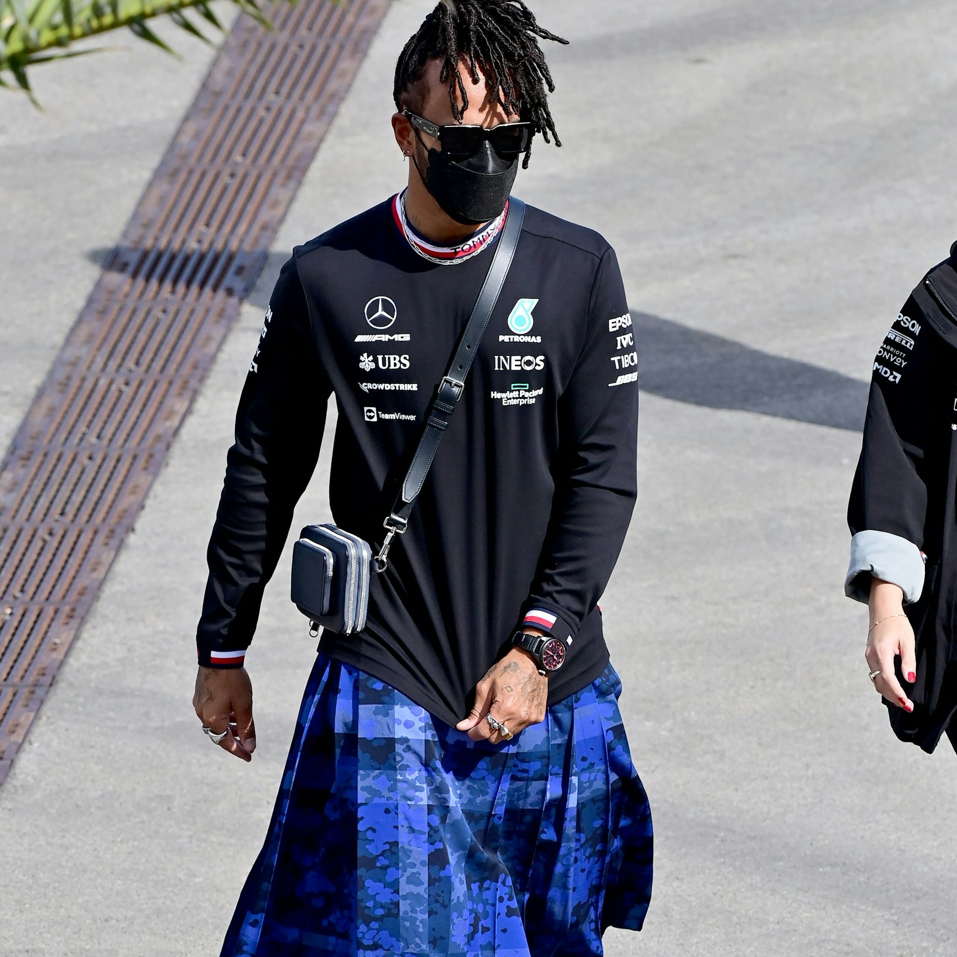 Lewis Hamilton mit Schottenrock in Istanbul.