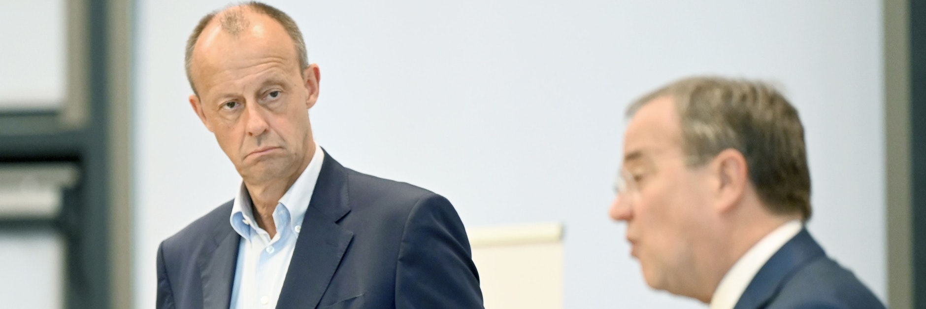 Friedrich Merz vermisste wahrhaftige Unterstützung der CSU für Armin Laschet.